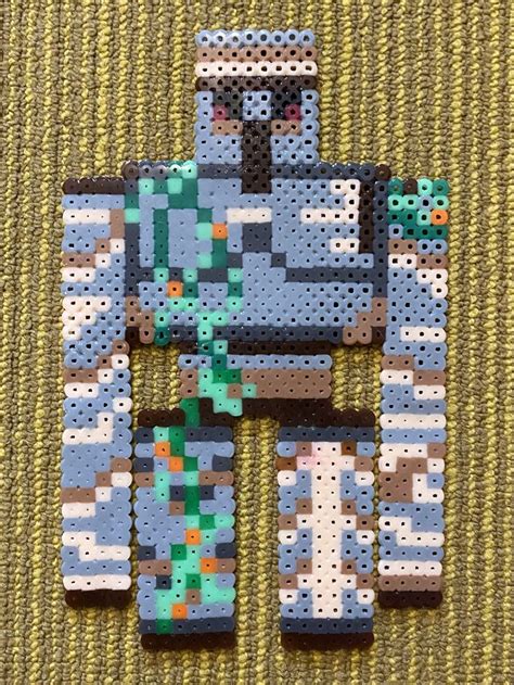 Minecraft Iron Minecraft Quilt Minecraft Perler Perler Bead Patterns Perler Beads Beading