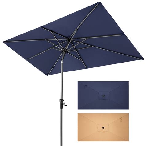 Crestlive Products 9 X 5 Ft Patio Outdoor Rectangular Market Umbrella