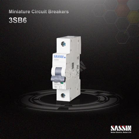 Sassin 3sb6 Miniature Circuit Breaker 6 Ka MCB 63A 240 415V 1p 2p 3p 4p