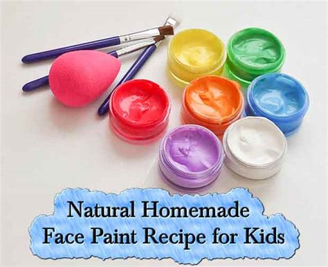 Diy Natural Homemade Face Paint Recipe For Kids