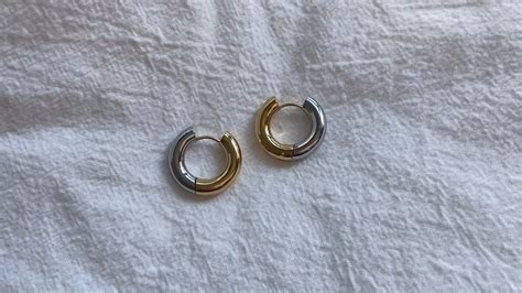 New Pvd Gold Plated Chunky Hoop Earring Stainless Steel Jewelry New