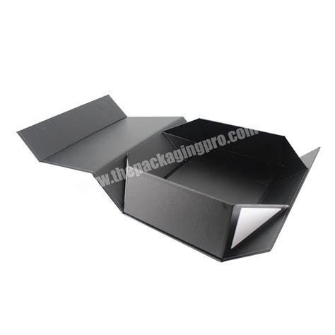 Customized Logo Paper Box Packaging Closure Gift Boxes Matt Black