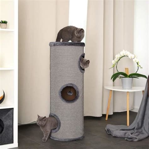 Tonneau Griffoir Arbre Chat Colonne Avec Sisal Pour Gratter Et