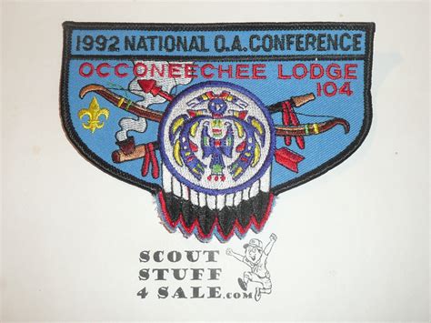 Order Of The Arrow Lodge 104 Occoneechee F1 1992 Noac Flap Patch Scout