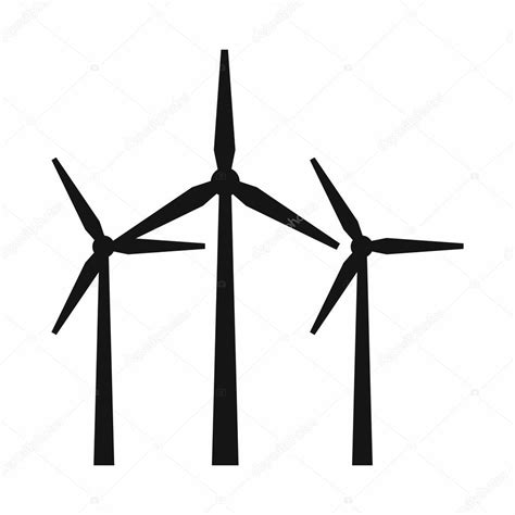 Wind Turbines Icon Simple Style Stock Vector Ylivdesign