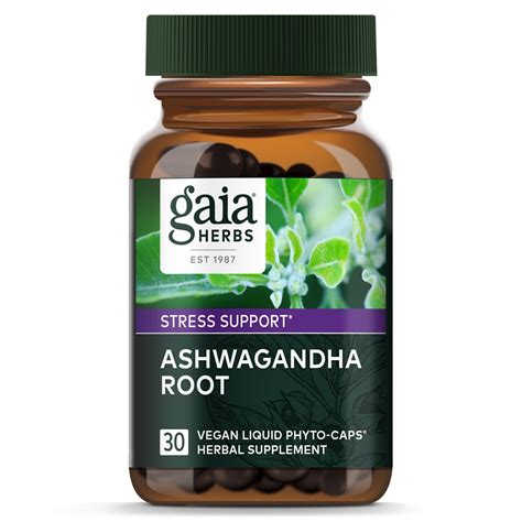 Gaia Herbs Ashwagandha Root 30 Vegan Liquid Phyto Caps Vitacost