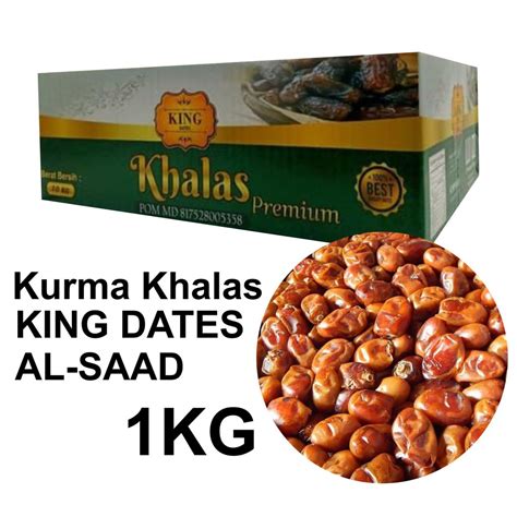 Jual Kurma Khalas King DATES Al Saad Kemasan 1 Kg Kurma Basah Empuk