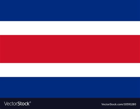 Costa Rican Flag In Correct Proportions And Colors