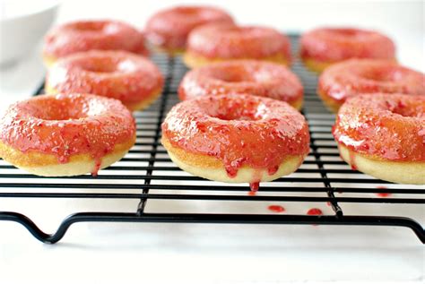 Simply Scratch Buttermilk Cake Doughnuts with Fresh Strawberry Glaze ...