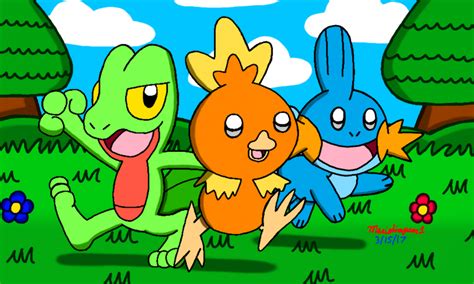 Pokemon Gen 3 Starters by MarioSimpson1 on DeviantArt