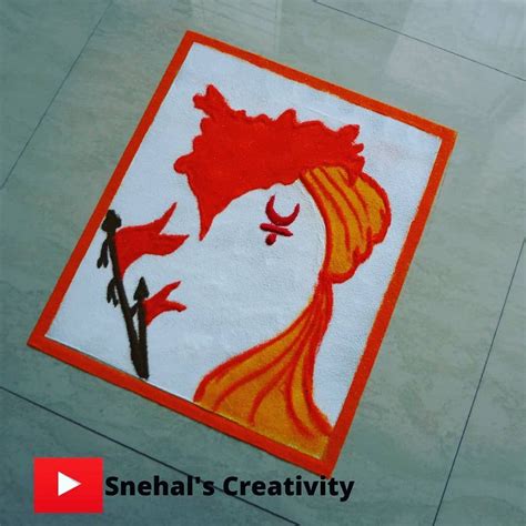 Snehal S Creativity On Instagram Maharashtra Day Special Rangoli