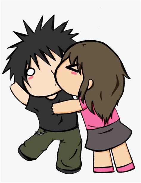 Chibi Couple Kissing Base