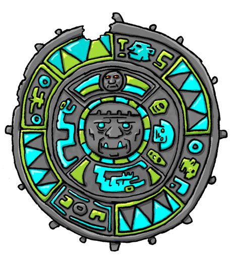 Aztec Calendar Drawings Clipart Best