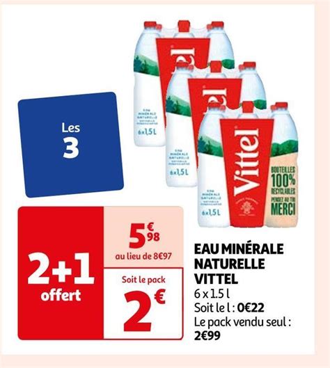 Promo Vittel Eau Min Rale Naturelle Chez Auchan