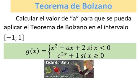 Teorema De Bolzano Ejercicio De Aplicaci N Youtube