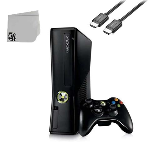 Microsoft Xbox 360 250gb Video Game Console Black With Hdmi Cable Bolt Axtion Bundle Used