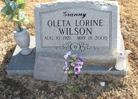 Oleta Lorine Wilson Find A Grave Memorial