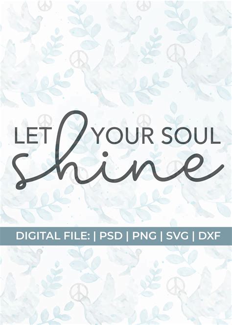 Let Your Soul Shine Svgmanifest Svgself Love Svgjourney Etsy