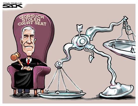 Political Cartoon U S Anthony Kennedy Retirement Gorsuch Stolen