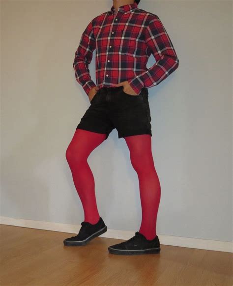 Men Wearing Red Tights With Images Mens Tights Tights Outfit