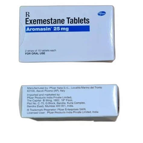 Pfizer 25 Mg Exemestane Tablets 2 X 15 At Best Price In Chandigarh