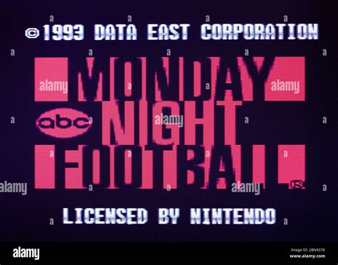 Abc Monday Night Football SNES Super Nintendo Editorial Use Only