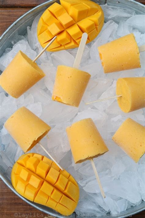 Helados O Paletas De Mango Y Yogurt Recetas De Laylita