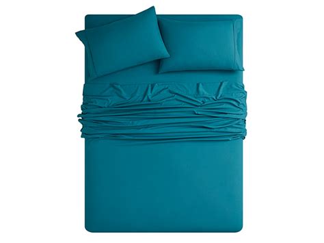 4 Piece Bamboo Comfort Luxury Sheet Set Teal Twin StackSocial