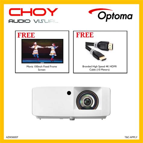 Optoma AZW360ST Ultra Compact High Brightness Laser Projector Choy