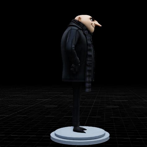 felonious gru despicable  iconic villain statue  printable