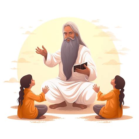 Premium Ai Image Illustration Guru Purnima Celebrated By Hindus And