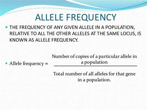 Allelic frequency