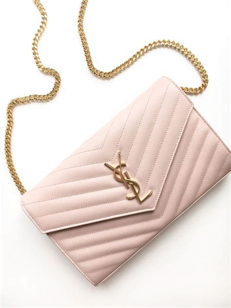 Yves Saint Laurent Saint Laurent Paris Ysl Wallet On Chain Woc Pink