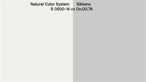 Natural Color System S 0500 N Vs Sikkens On 00 76 Side By Side Comparison