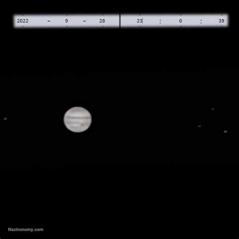 Rotation Of Jupiter Over 25 Hours Along With All Four Galilean Moons