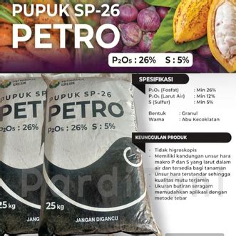 Jual Pupuk Sp Petro Original Kemasan Pabrik Kg Shopee