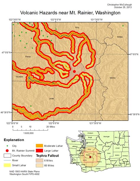 Washington State Volcanoes Map London Top Attractions Map