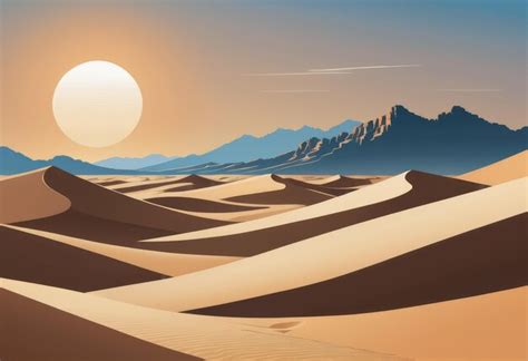 Premium Photo A Dramatic Desert Landscape With Towering Sand Dunes