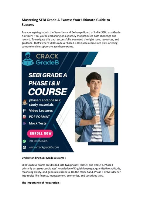 PPT Mastering SEBI Grade A Exams Your Ultimate Guide To Success