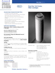 Varafine VFSH Series Filter Cartridges Designed For Ultrapure