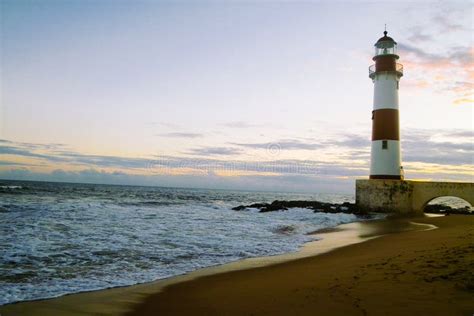 Itapua Lighthouse in Salvador, Brazil Stock Image - Image of object, place: 138688761