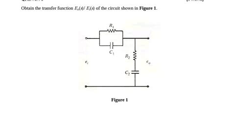 Solved Obtain The Transfer Function E O S