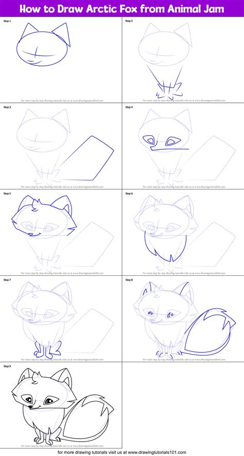 How To Draw A Arctic Fox Step By Step How To Draw An Arctic Fox Easy