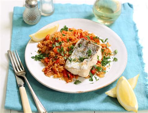 Grilled Hake with Tomato Rice Recipe | Abel & Cole