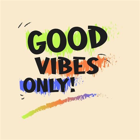 Good vibes solo tipografía cita diseño de camiseta Vector Premium