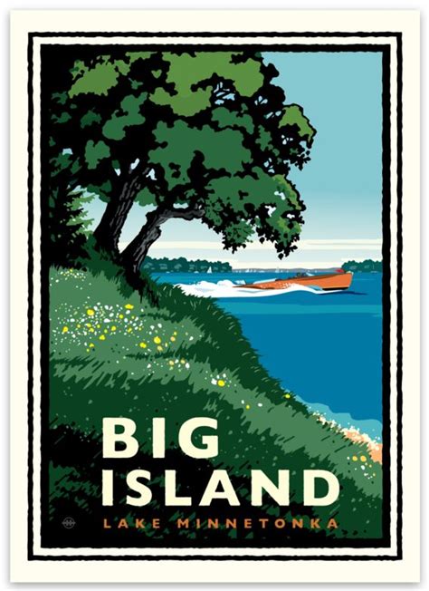 Lake Minnetonka Sticker Landmark Print Travel Posters Vintage Travel Posters