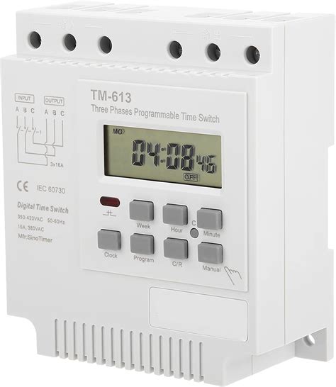 Three Phases Programmable Time Relay Time Relay 380V 16A Three Phases