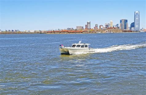 View Of A Touristic Ferry Boat On Hudson River Stock Image Image Of