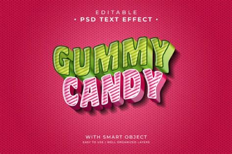 Gummy Candy Text Effect Graphic by ant project template · Creative Fabrica