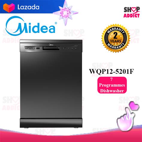 Midea Freestanding Dishwasher Mesin Pencuci Pinggan With 7 Programs